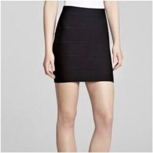 BCBGMAXAZRIA Womens Simone Black Spandex Power Bandage Bodycon Mini Skirt XS